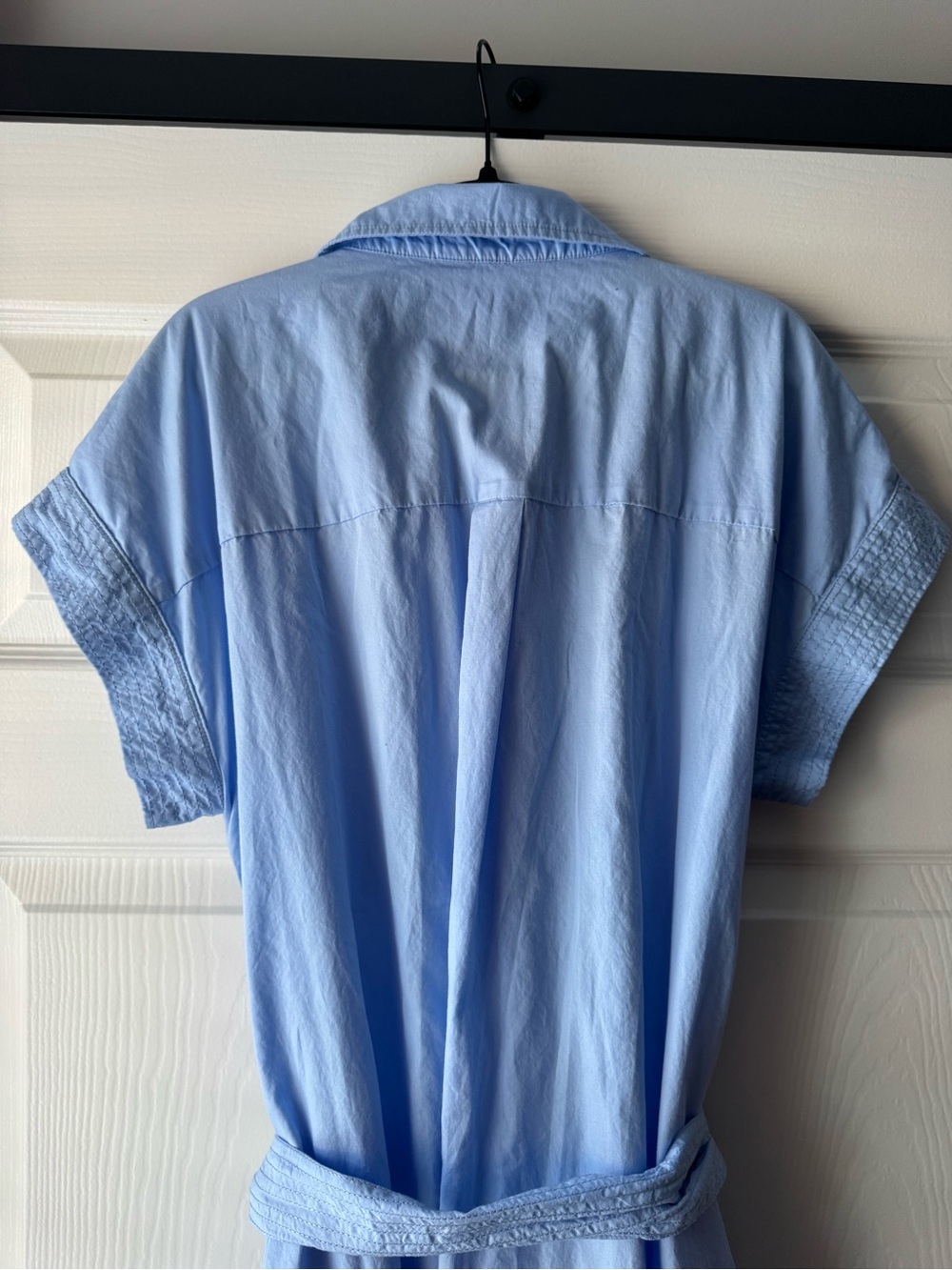 Crown and Ivy Light Blue Shirt Dress with Tie Waist Midi Dress Large - Picture 7 of 9